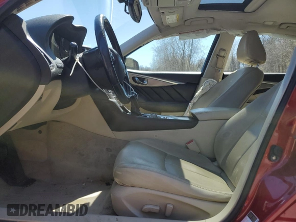 2014 Infiniti Q50 Premium with VIN JN1BV7AR7EM689215, listed as a Copart auction lot 53778625 with 110,164 mi miles and Salvage Title. Bid and sale history available at carsss.com. Image 7.