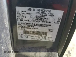 2004 Ford F-150 XL with VIN 1FTPX12534FA31237, listed as a Copart auction lot 58831324 with 301,271 mi miles and Non Repairable. Bid and sale history available at DreamBid. Image 13.