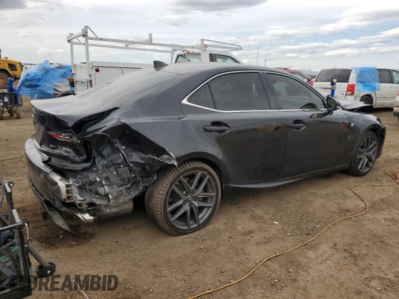 2019 Lexus IS with VIN JTHC81D27K5039163, listed as a Copart auction lot 52436405 with 94,252 mi miles and Salvage Title. Bid and sale history available at carsss.com. Image 3.