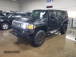 2007 Hummer H3 SUV with VIN 5GTDN13E578119621, listed as a Copart auction lot 41521255 with 142,776 mi miles and Salvage Title. Bid and sale history available at DreamBid. Image 1.