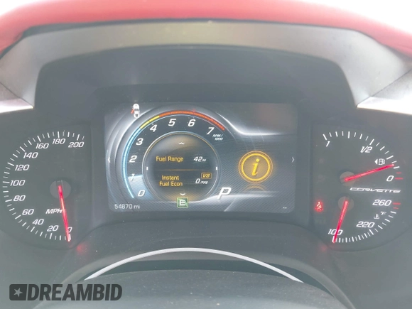 2015 Chevrolet Corvette 3LT with VIN 1G1YF2D76F5116733, listed as a IAAI auction lot 42252846 with 54,870 mi miles and . Bid and sale history available at DreamBid. Image 7.