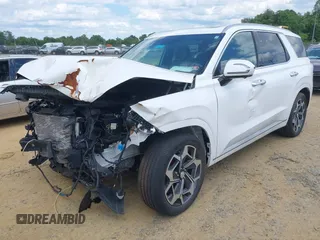 2022 Hyundai Palisade Calligraphy z VIN KM8R7DHE0NU364862, wystawiony jako IAAI lot #42353285 z przebiegiem 54 936 mil mil oraz . Historia ofert i sprzedaży dostępna na DreamBid. Obrazek 2.