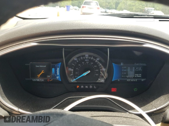 2015 Ford Fusion SE Hybrid with VIN 3FA6P0LU1FR210884, listed as a Copart auction lot 60035595 with 125,798 mi miles and Salvage title. Bid and sale history available at DreamBid. Image 9.