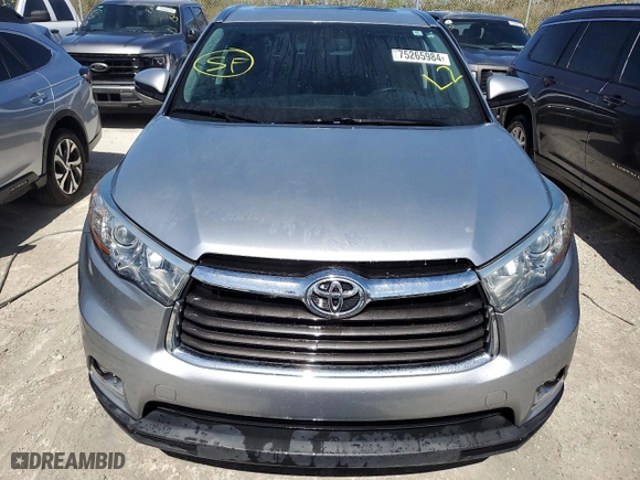 2015 Toyota Highlander Limited with VIN 5TDDKRFH8FS077024, listed as a Copart auction lot 75265984 with 130,597 mi miles and Non Repairable. Bid and sale history available at carsss.com. Image 5.
