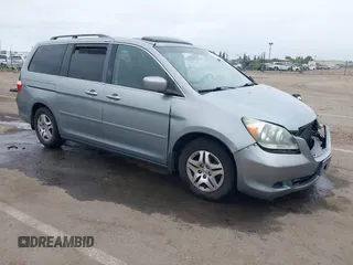 2005 Honda Odyssey EX-L z VIN 5FNRL38745B093969, wystawiony jako IAAI lot #42109334 z przebiegiem 194 296 mil mil oraz . Historia ofert i sprzedaży dostępna na DreamBid. Obrazek 1.