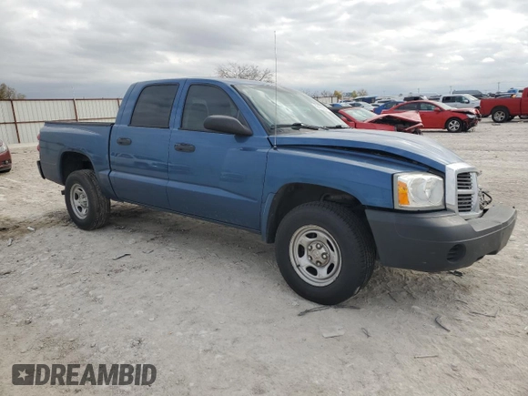 2005 Dodge Dakota ST with VIN 1D7HE28K65S250141, listed as a Copart auction lot 86490584 with 217,766 mi miles and Salvage Title. Bid and sale history available at DreamBid. Image 4.