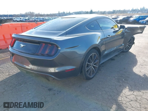 2015 Ford Mustang EcoBoost z VIN 1FA6P8TH7F5351477, wystawiony jako IAAI lot #41378347 z przebiegiem 104 755 mil mil oraz . Historia ofert i sprzedaży dostępna na DreamBid. Obrazek 4.