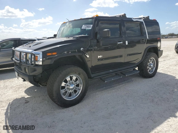 2003 Hummer H2 with VIN 5GRGN23U33H102570, listed as a Copart auction lot 77259654 with 0 mi miles and Salvage Title. Bid and sale history available at carsss.com. Image 1.