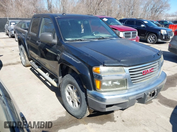 2004 GMC Canyon 1SB SLE Z85 with VIN 1GTDT136748115653, listed as a IAAI auction lot 41628277 with 248,590 mi miles. Bid and sale history available at carsss.com. Image 1.