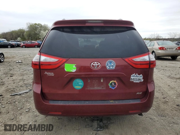 2016 Toyota Sienna XLE with VIN 5TDYK3DC7GS718168, listed as a Copart auction lot 51517495 with 146,421 mi miles and Salvage Title. Bid and sale history available at carsss.com. Image 6.