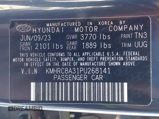 2023 Hyundai Venue Limited with VIN KMHRC8A31PU268141, listed as a IAAI auction lot 41760631 with 40,746 mi miles and . Bid and sale history available at DreamBid. Image 9.