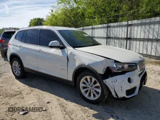 2017 BMW X3 sDrive28i with VIN 5UXWZ7C50H0U45400, listed as a Copart auction lot 53637115 with 86,555 mi miles and Salvage Title. Bid and sale history available at DreamBid. Image 4.