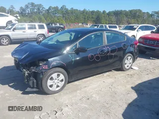2017 Kia Forte LX with VIN 3KPFK4A79HE045187, listed as a IAAI auction lot 41428484 with 87,938 mi miles. Bid and sale history available at carsss.com. Image 2.