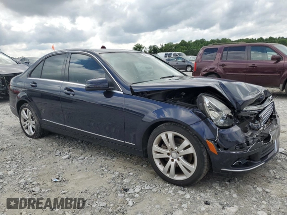 2011 Mercedes-Benz C 300 Sport with VIN WDDGF8BB7BR158950, listed as a Copart auction lot 58718405 with 123,383 mi miles and Salvage title. Bid and sale history available at DreamBid. Image 4.
