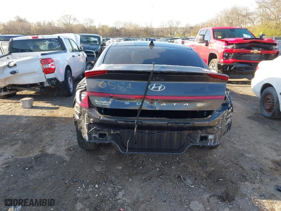 2021 Hyundai Sonata N Line with VIN 5NPEK4JC8MH130584, listed as a IAAI auction lot 41761648 with 1 mi miles. Bid and sale history available at carsss.com. Image 6.