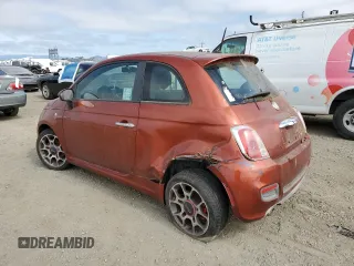 2012 FIAT 500 Sport with VIN 3C3CFFBR6CT102988, listed as a Copart auction lot 60181465 with 132,512 mi miles and Clean title. Bid and sale history available at DreamBid. Image 2.
