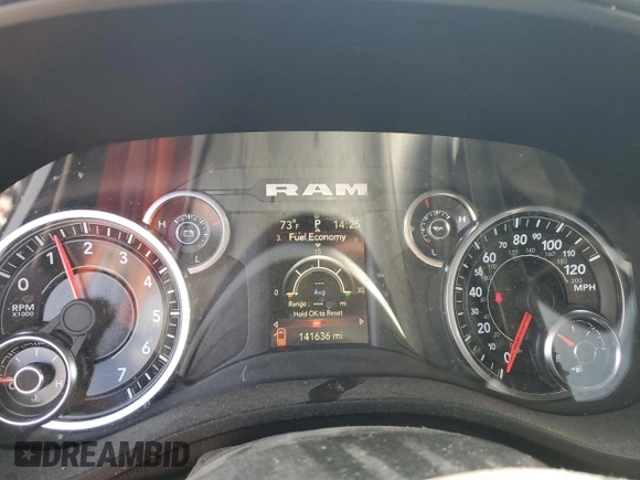 2020 Ram 1500 Big Horn with VIN 1C6SRFFT7LN359430, listed as a Copart auction lot 50228925 with 141,636 mi miles and Salvage Title. Bid and sale history available at carsss.com. Image 9.