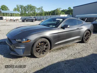 2018 Ford Mustang EcoBoost with VIN 1FA6P8THXJ5127905, listed as a Copart auction lot 54754985 with 115,436 mi miles and Clean Title. Bid and sale history available at carsss.com. Image 1.