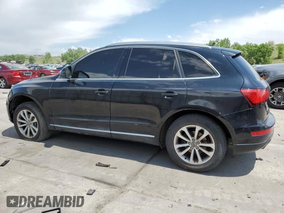 2013 Audi Q5 Premium Plus with VIN WA1LFAFP7DA091851, listed as a Copart auction lot 59974945 with 127,335 mi miles and Salvage title. Bid and sale history available at DreamBid. Image 2.