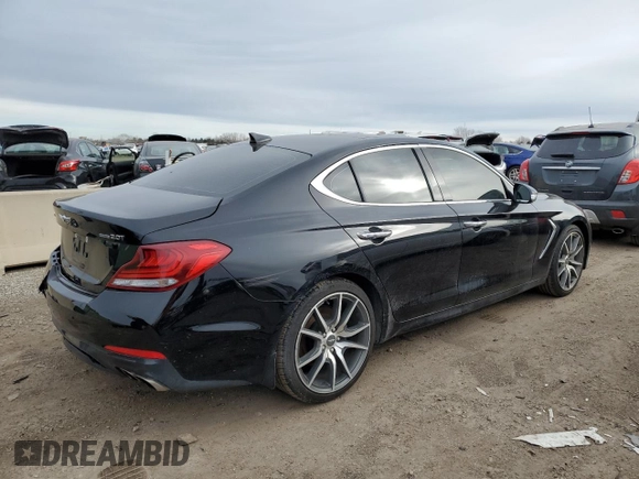 2020 Genesis G70 2.0T with VIN KMTG44LAXLU063118, listed as a Copart auction lot 44226235 with 42,575 mi miles and Salvage title. Bid and sale history available at DreamBid. Image 3.
