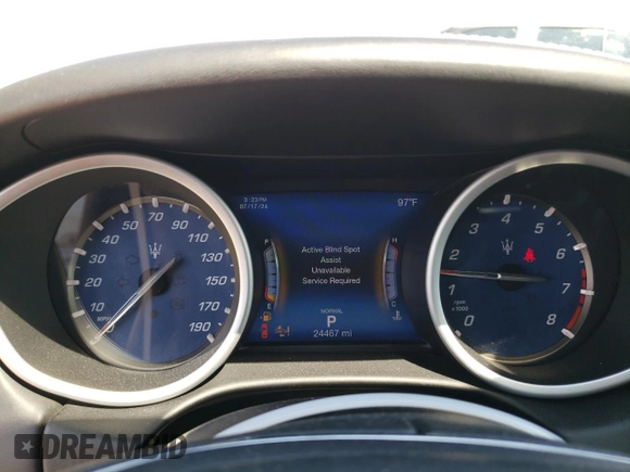 2019 Maserati Ghibli S Q4 GranLusso with VIN ZAM57YTL4K1312711, listed as a Copart auction lot 63291414 with 24,467 mi miles and Salvage Title. Bid and sale history available at carsss.com. Image 9.