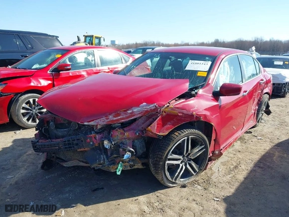 2016 Honda Accord Sedan Sport with VIN 1HGCR2F57GA030622, listed as a IAAI auction lot 41801343 with 152,197 mi miles. Bid and sale history available at carsss.com. Image 2.