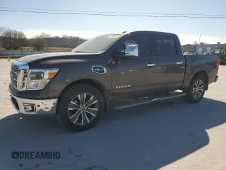 2017 Nissan Titan SL with VIN 1N6AA1E6XHN536809, listed as a Copart auction lot 47956345 with 135,207 mi miles and Salvage title. Bid and sale history available at DreamBid. Image 1.