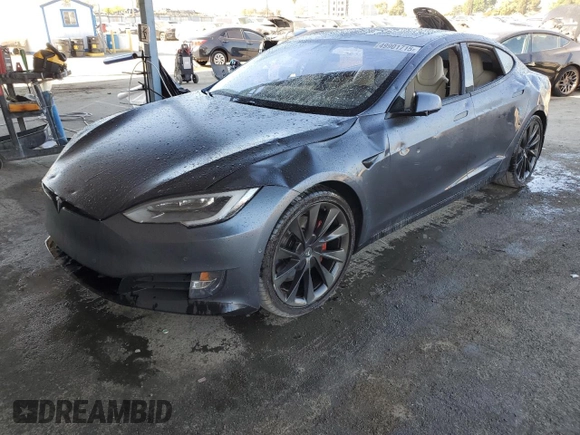 2018 Tesla Model S 75D with VIN 5YJSA1E48JF254615, listed as a Copart auction lot 49901715 with 109,694 mi miles and Salvage title. Bid and sale history available at DreamBid. Image 1.