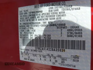 2002 Ford Windstar LX z VIN 2FMZA51422BA35039, wystawiony jako IAAI lot #42300281 z przebiegiem Nie podano mil oraz . Historia ofert i sprzedaży dostępna na DreamBid. Obrazek 9.