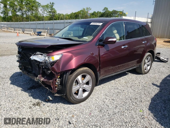 2012 Acura MDX z VIN 2HNYD2H25CH539247, wystawiony jako Copart lot #53558235 z przebiegiem 37 359 mil mil oraz Szkoda całkowita • Salvage title. Historia ofert i sprzedaży dostępna na DreamBid. Obrazek 1.