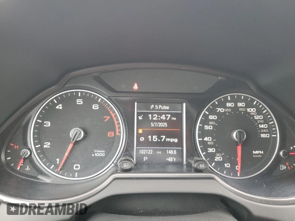 2015 Audi Q5 Premium Plus with VIN WA1DGAFP4FA019249, listed as a Copart auction lot 55855715 with 102,122 mi miles and Salvage title. Bid and sale history available at DreamBid. Image 9.