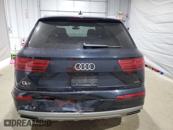 2018 Audi Q7 Premium Plus with VIN WA1LHAF75JD013380, listed as a Copart auction lot 58324865 with 92,877 mi miles and Salvage title. Bid and sale history available at DreamBid. Image 6.