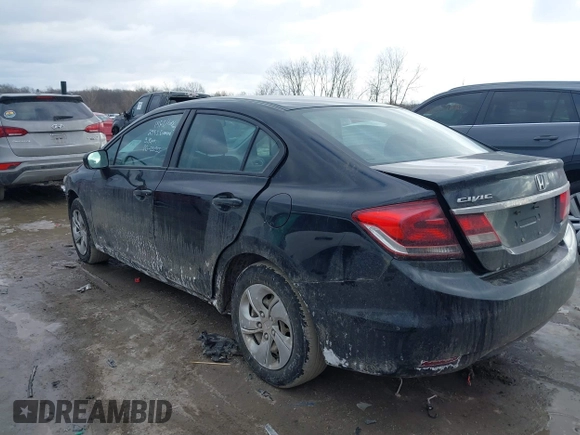 2015 Honda Civic LX with VIN 2HGFB2F50FH502578, listed as a IAAI auction lot 41417830 with 183,137 mi miles and . Bid and sale history available at DreamBid. Image 3.