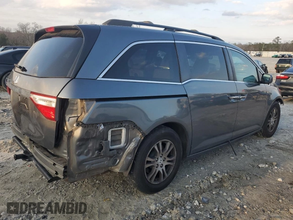 2011 Honda Odyssey EX-L with VIN 5FNRL5H68BB068345, listed as a Copart auction lot 44045635 with 181,164 mi miles and Salvage Title. Bid and sale history available at DreamBid. Image 3.