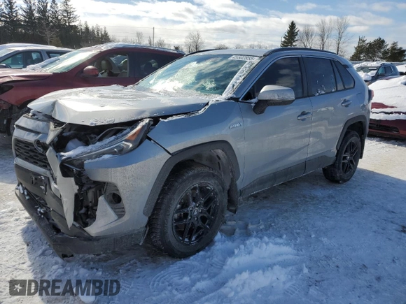 2021 Toyota RAV4 Hybrid XLE with VIN 2T3RWRFV1MW119500, listed as a Copart auction lot 45502855 with 65,031 mi miles and Salvage Title. Bid and sale history available at carsss.com. Image 1.