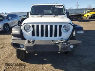 2022 Jeep Wrangler Unlimited Willys with VIN 1C4HJXDG6NW225690, listed as a Copart auction lot 80529704 with 49,310 mi miles and Salvage Title. Bid and sale history available at DreamBid. Image 5.