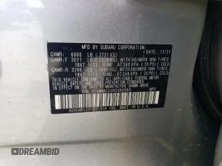 2022 Subaru Ascent Premium with VIN 4S4WMACD4N3406903, listed as a Copart auction lot 45509215 with 29,514 mi miles and Salvage title. Bid and sale history available at DreamBid. Image 13.
