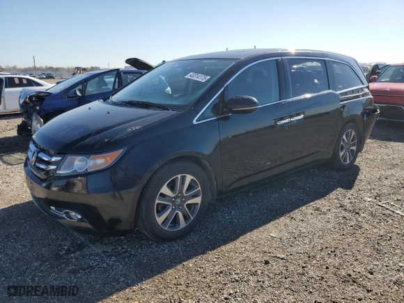 2015 Honda Odyssey Touring Elite with VIN 5FNRL5H91FB009170, listed as a Copart auction lot 43314175 with 102,597 mi miles and Salvage Title. Bid and sale history available at carsss.com. Image 1.