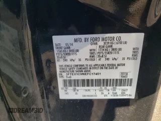 2014 Ford F-150 XL z VIN 1FTEX1CM6EFC17451, wystawiony jako Copart lot #83059294 z przebiegiem 253 221 mil mil oraz Szkoda całkowita • Salvage title. Historia ofert i sprzedaży dostępna na DreamBid. Obrazek 14.