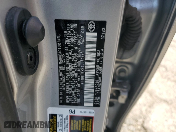 2016 Toyota Camry XLE with VIN 4T1BF1FK4GU180443, listed as a Copart auction lot 43605215 with 65,267 mi miles and Non Repairable. Bid and sale history available at carsss.com. Image 12.