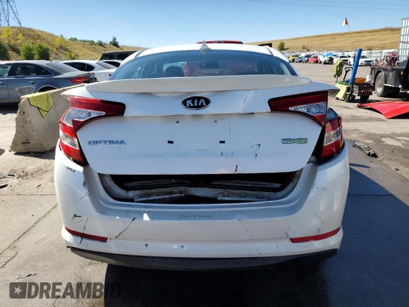 2013 Kia Optima Hybrid LX with VIN KNAGM4ADXD5056352, listed as a Copart auction lot 72418074 with 135,560 mi miles and Salvage Title. Bid and sale history available at carsss.com. Image 6.
