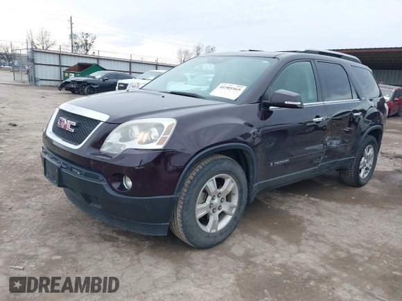 2008 GMC Acadia SLT2 with VIN 1GKER33778J260475, listed as a IAAI auction lot 41585569 with 202,438 mi miles. Bid and sale history available at carsss.com. Image 2.