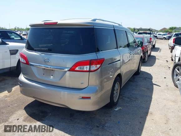2012 Nissan Quest SL with VIN JN8AE2KP9C9043431, listed as a IAAI auction lot 41864134 with 186,514 mi miles. Bid and sale history available at carsss.com. Image 4.