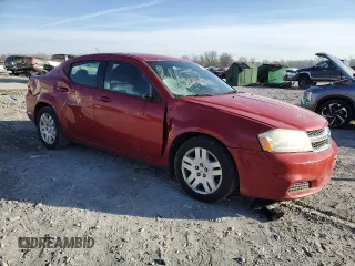 2014 Dodge Avenger SE with VIN 1C3CDZAB1EN214872, listed as a Copart auction lot 49415435 with 189,246 mi miles and Salvage Title. Bid and sale history available at carsss.com. Image 4.