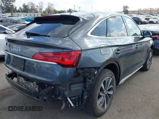 2023 Audi Q5 Sportback S line Premium Plus with VIN WA15AAFY2P2007434, listed as a IAAI auction lot 41482909 with 40,596 mi miles and . Bid and sale history available at DreamBid. Image 4.