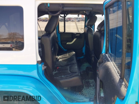 2017 Jeep Wrangler Unlimited Sahara with VIN 1C4BJWEG8HL655998, listed as a IAAI auction lot 41906919 with 100,350 mi miles and . Bid and sale history available at DreamBid. Image 8.