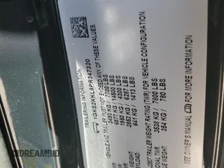 2023 GMC Yukon XL Denali Ultimate with VIN 1GKS2KKL8PR347320, listed as a Copart auction lot 81120334 with 16,028 mi miles and Salvage Title. Bid and sale history available at carsss.com. Image 16.