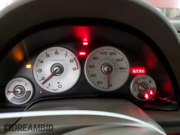 2002 Acura RSX Type S with VIN JH4DC53042C019989, listed as a Copart auction lot 73934374 with 169,366 mi miles and Salvage Title. Bid and sale history available at carsss.com. Image 9.