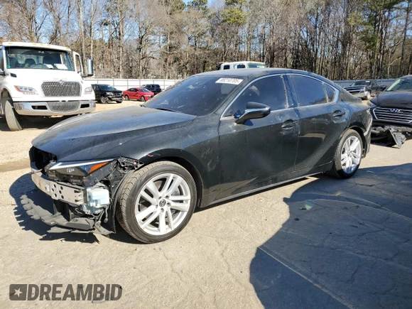 2021 Lexus IS with VIN JTHC81F22M5047297, listed as a Copart auction lot 88210705 with 29,038 mi miles and Salvage Title. Bid and sale history available at carsss.com. Image 1.