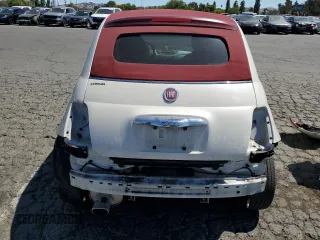 2013 FIAT 500 Lounge with VIN 3C3CFFER9DT744019, listed as a Copart auction lot 63481055 with 49,869 mi miles and Salvage title. Bid and sale history available at DreamBid. Image 6.